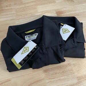First Tactical Shirt Men's Medium Performance Polo Black Lot of 2 Bundle NWT